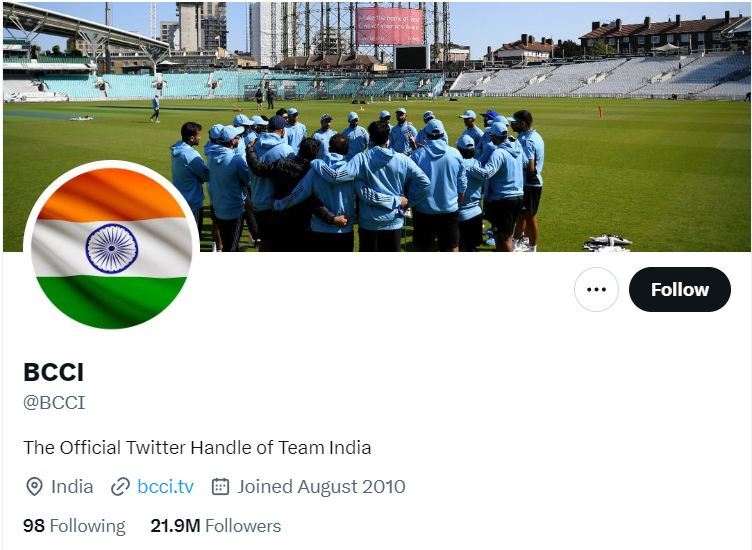 BCCI Loses Verified Blue Tick on X After Changing Display Picture to Indian Flag