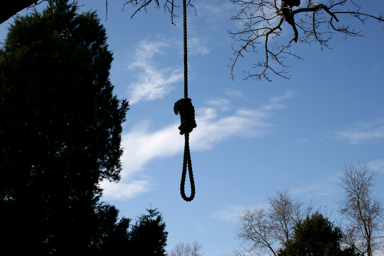 hanging body found