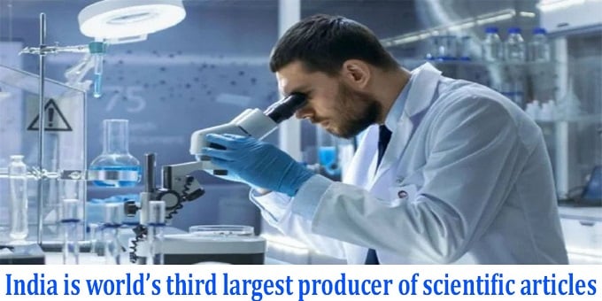 India Jumps from 7th to 3rd Global Ranking in Scientific Publications