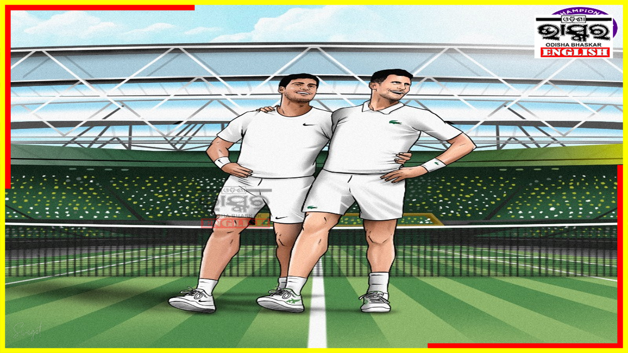 Viral Poster: Alcaraz Challenges Djokovic in Wimbledon Final with 'Naatu Naatu' Dance