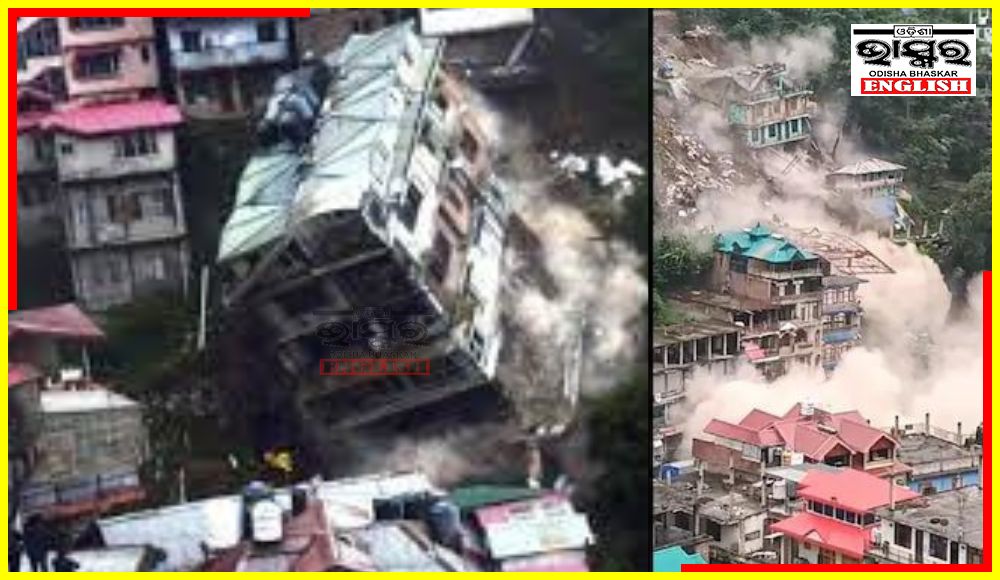 Massive Landslide Destroys Multi-Storeyed Buildings in Himachal’s Kullu