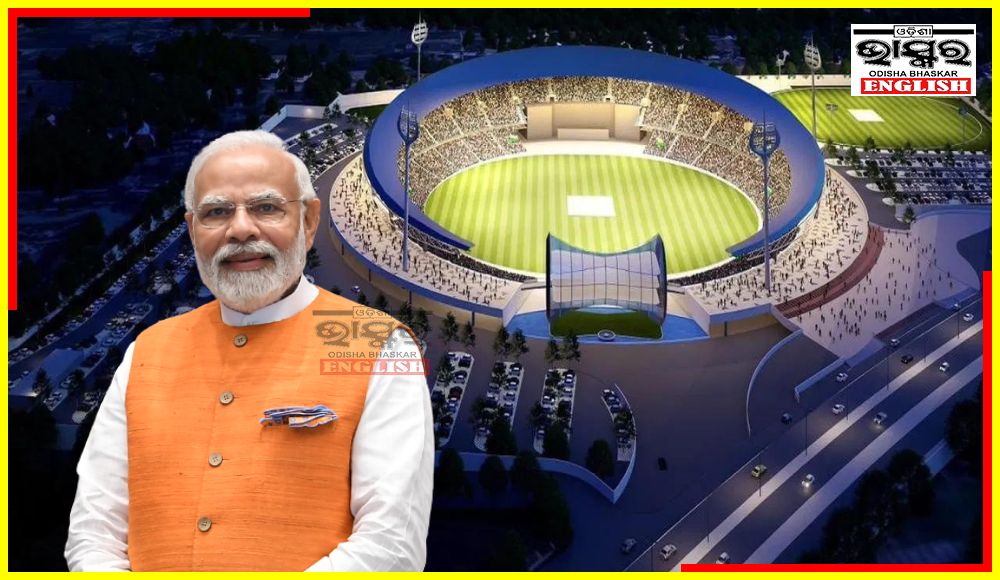 Pm Modi Lays Foundation Stone Of Varanasi International Cricket Stadium Odisha Bhaskar English 9684