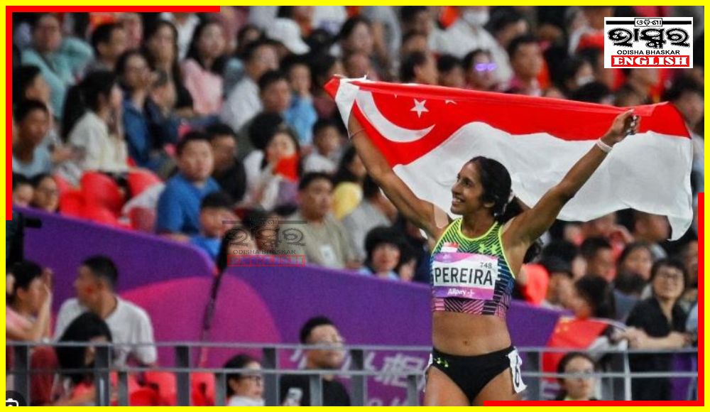 Shanti Pereira of Indian Origin Wins Singapore’s 1st Asian Games Athletics Gold in 50 Yrs