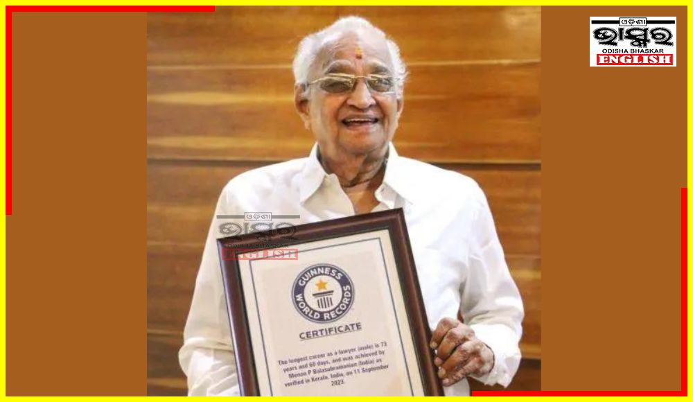 At 97, Kerala Lawyer Sets World Record for Longest Stint in Legal Profession