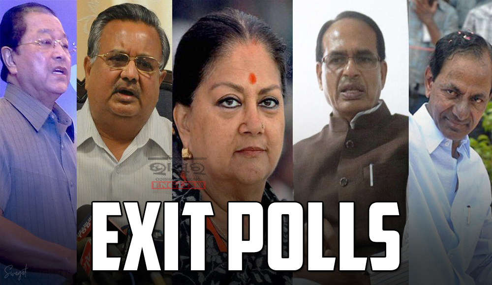 Bjp Ahead In Rajasthan And Mp Congress Leads In Telangana Nail Biting Contest In Cgarh Exit