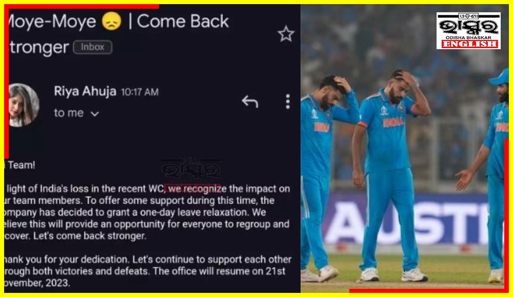 Gurugram Firm Gives Day-Off to Staff to Cope With India’s Defeat in World Cup Final