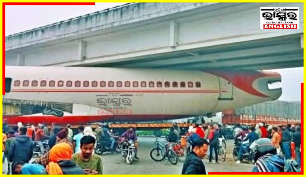 Plane Stuck Under Overbridge in Bihar