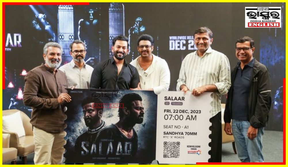 SS Rajamouli Buys 1st Ticket of “Salaar-Part One: Ceasefire” Starring Prabhas