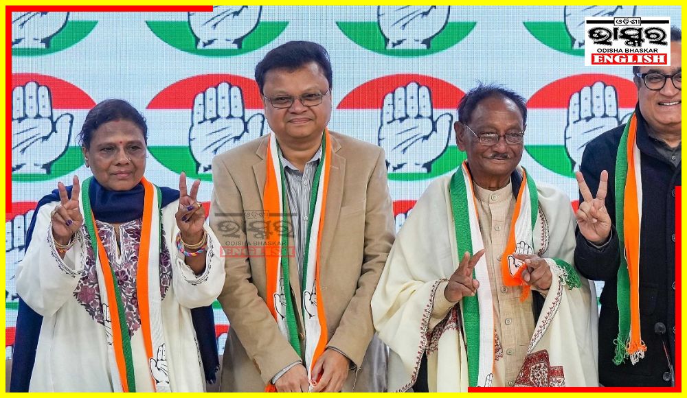 Former Odisha CM Gamang Rejoins Congress with Wife, Son
