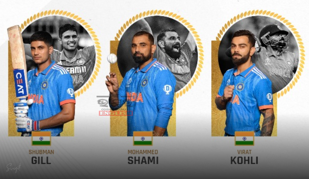 Shubman Gill, Virat Kohli and Mohammed Shami Nominated For ICC Men's ODI Cricketer of the Year