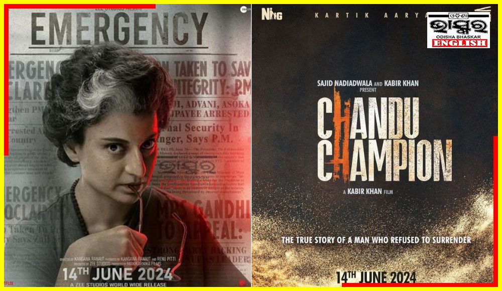 ‘Emergency’ of Kangana to Clash with Kartik Aaryan’s ‘Chandu Champion’ on June 14
