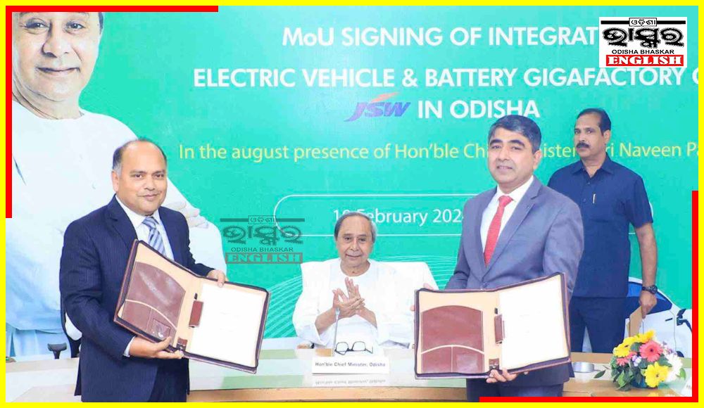 MoU Signed for JSW's Integrated Electric Vehicles (EV) And EV Battery Project at Cuttack and Paradip