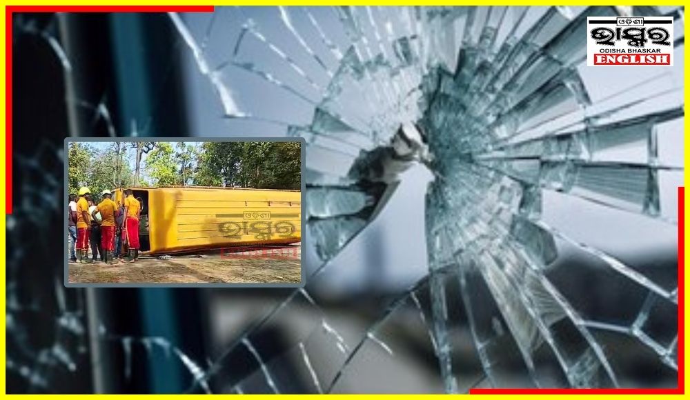School Bus Overturns in Koraput District, 1 Dead & 8 Injured