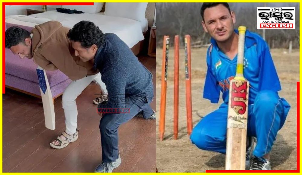 Tendulkar Meets Kashmir’s Arm-Less Para Cricketer Amir Hussain Lone, Gifts Him a Bat