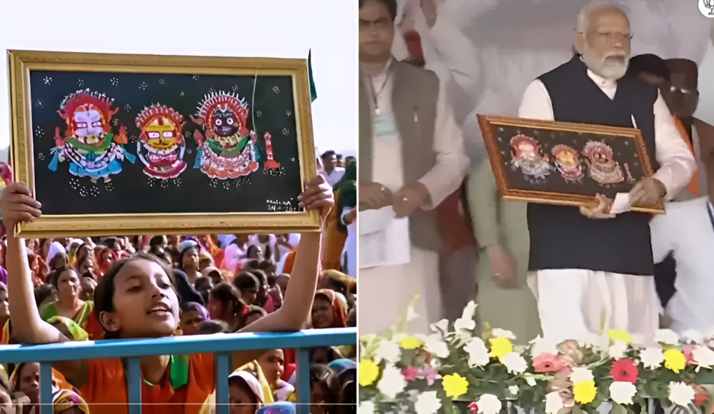 PM Modi Spots Girl With Lord Jagannath Painting During Rally In Bengal, Asks Officials To Bring It To Him