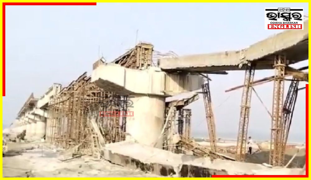 Part of Under-Construction Bridge on Ganga Collapses in UP