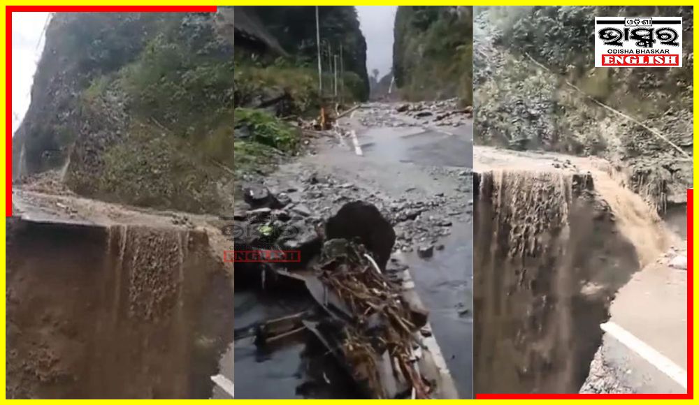 Massive Landslide Washes Away Major Portion of Highway in Arunachal Near China Border