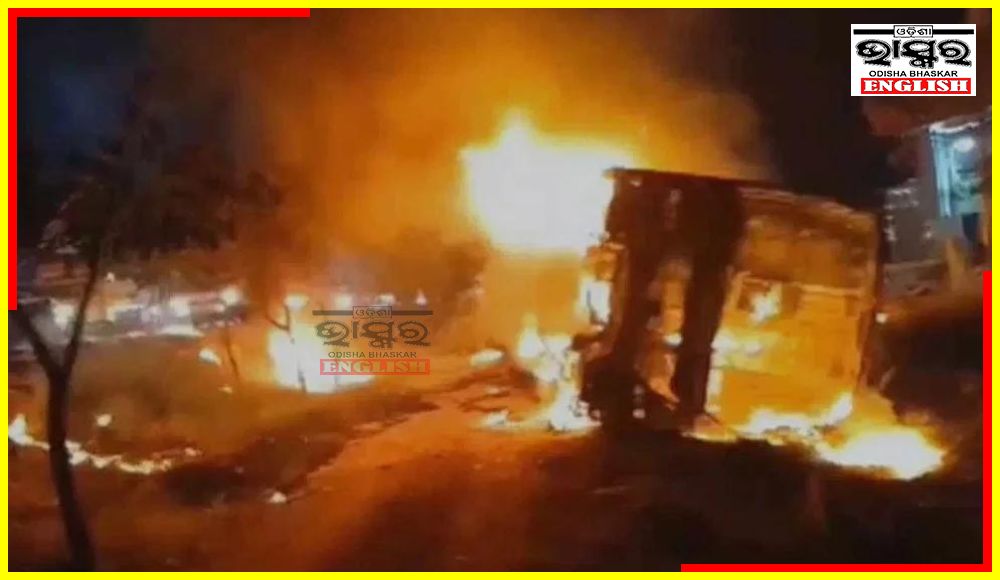 6 Die As Bus Catches Fire After Hitting Lorry In Andhra Pradesh