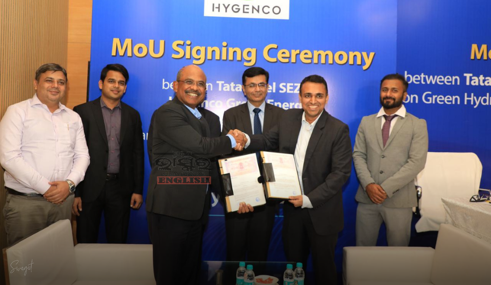 Tata Steel SEZ, Hygenco Sign MoU To Set Up Green Hydrogen & Ammonia Project in Odisha